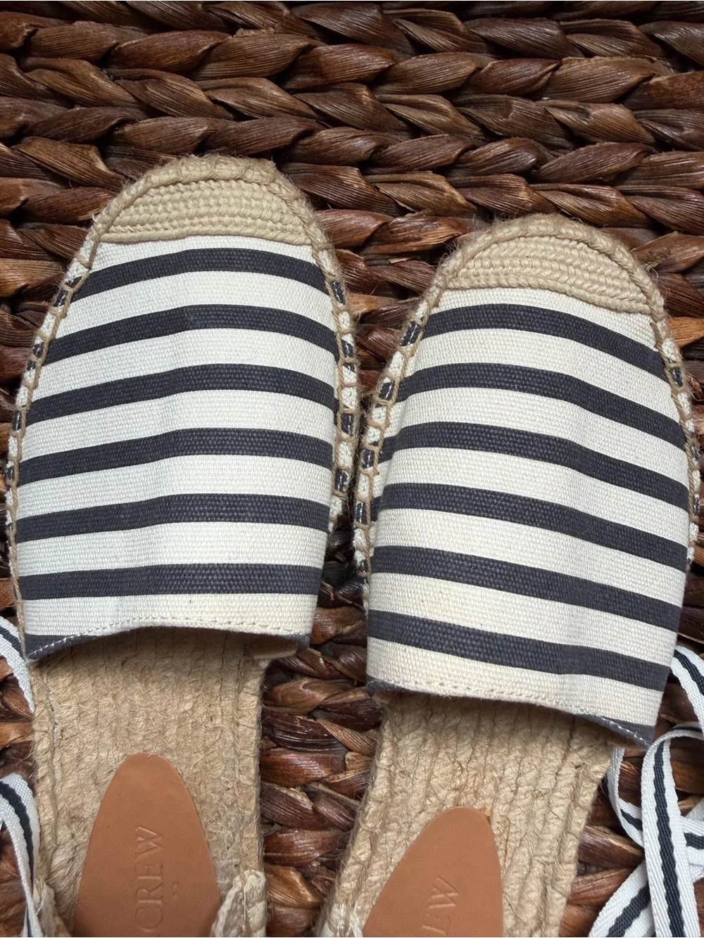 J Crew lace up espadrilles, size 8